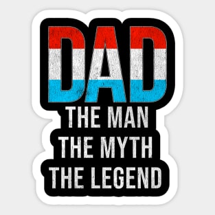 Luxembourgish Dad The Man The Myth The Legend - Gift for Luxembourgish Dad With Roots From Luxembourgish Sticker